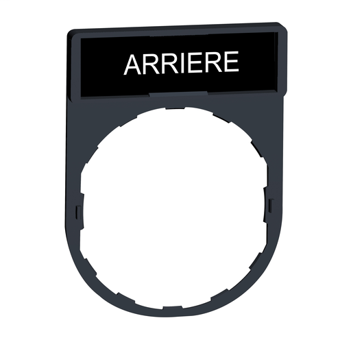 Legend holder 30 x 40 mm with legend 8 x 27 mm with marking ARRIERE