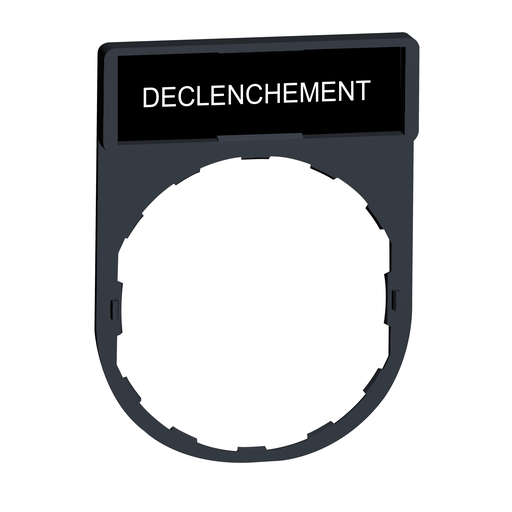 Legend holder 30 x 40 mm with legend 8 x 27 mm with marking DECLENCHEMENT