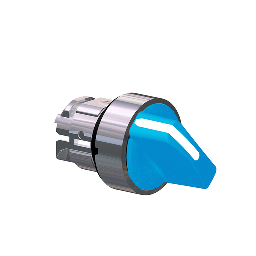 Blue selector switch head Ø22 2-position stay put