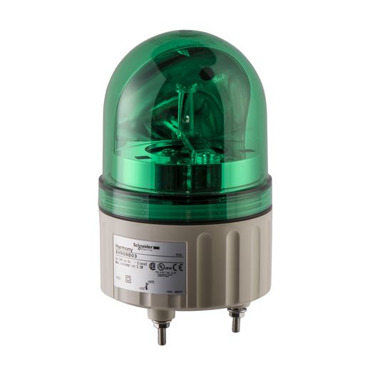 Rotating beacon, 84 mm, green, without buzzer, 12 V AC DC