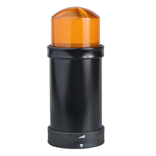 Illuminated unit for modular tower lights, plastic, orange, Ø70, integral “flash” discharge tube, 5 joule, 24 V AC/DC