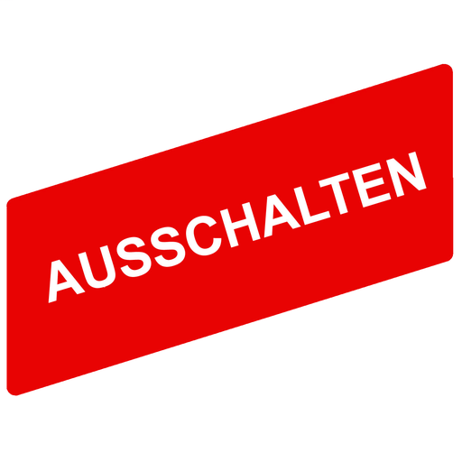 Marked legend 8 x 27 mm for legend holder 30 x 40 mm – AUSSCHALTEN