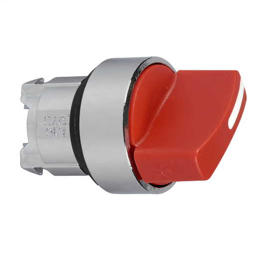 Red illuminated selector switch head Ø22 2-position stay put