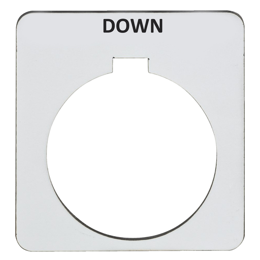 Push button legend plate 30mm t-k