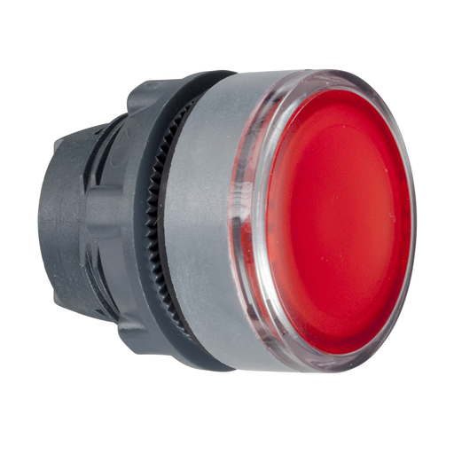 Red flush pushbutton head for legend insertion cp grey