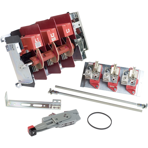 Operating mechanism, flange mounted, variable depth, 200A, 600 V, fuseholder, switch mechanism, 6 inch handle, NEMA 4