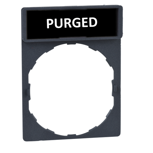 Legend holder with legend – Ø22mm – PURGED