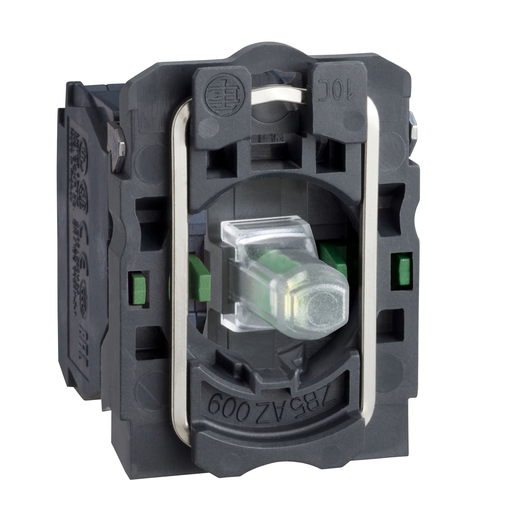 Blue light block with body/fixing collar with integral LED 110…120V 2NO