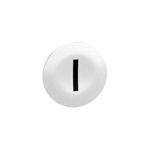 White cap marked I for rectangular multiple-headed pushbutton Ø22
