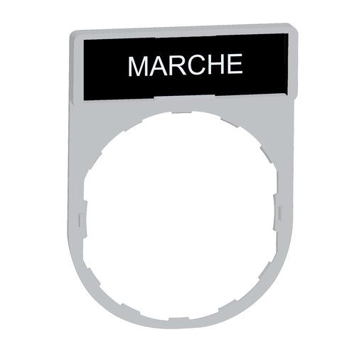 Legend holder with marche marking color plated white