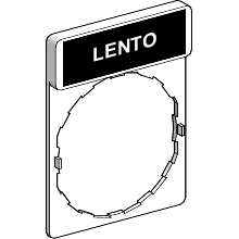Legend holder 30 x 40 mm with legend 8 x 27 mm with marking LENTO