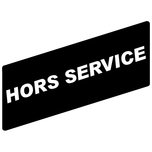 Marked legend 8 x 27 mm for legend holder 30 x 40 mm – HORS SERVICE