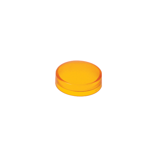 Orange grooved lens for circular illuminated pushbutton Ø22 with BA9s bulb