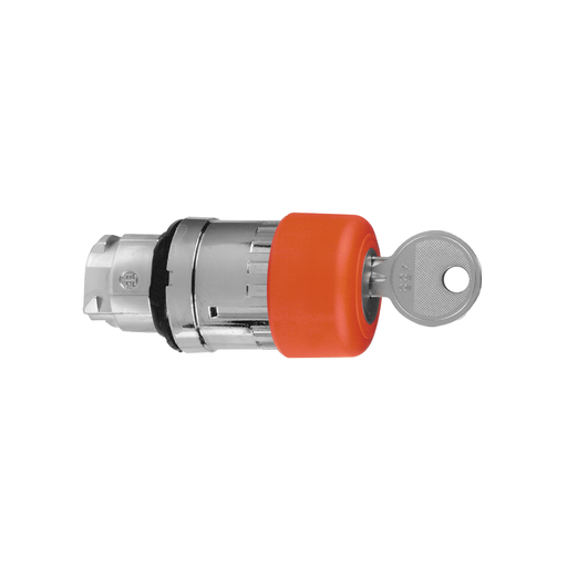 Red Ø30 Emergency stop, switching off head Ø22 trigger and latching key release