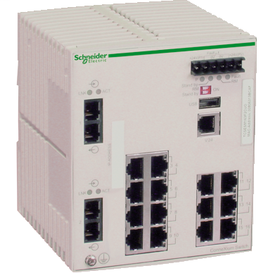 Ethernet TCP/IP managed switch – ConneXium – 14TX/2FX – single mode