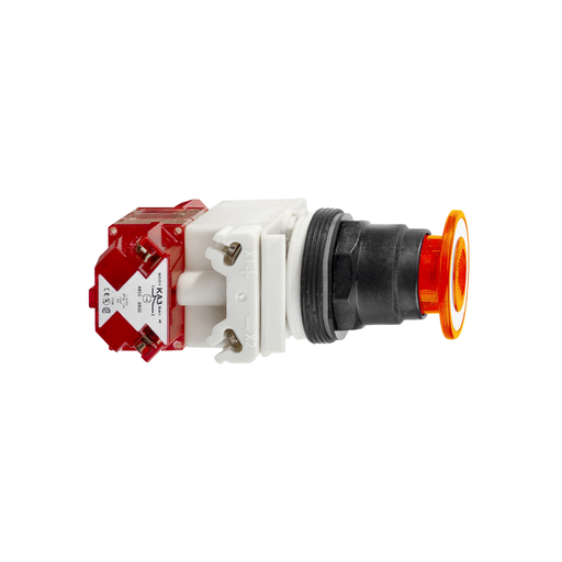 Illum pushbutton Ø30 – amber mushroom head Ø41 mm – 3 positions – 24/28V AC/DC