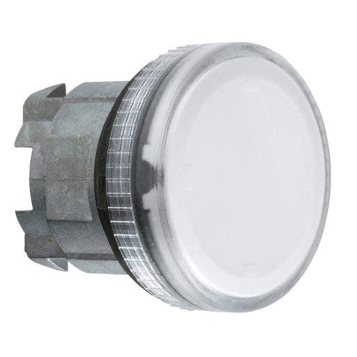 Clear pilot light head Ø22 with grooved lens for BA9s bulb