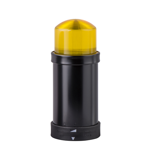 Illuminated unit for modular tower lights, plastic, yellow, Ø70, integral “flash” discharge tube, 5 joule, 24 V AC/DC