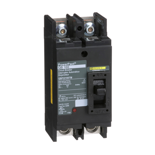 PowerPact Q – molded case circuit breaker – 2-pole – 10 kA – 240 V – 100 A