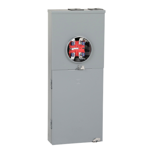 Meter Mains, Homeline, Combination Service Entrance, ringless socket, 150A, surface mount, maximum 8 spaces, 16 circuits, horn bypass