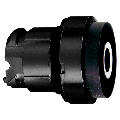 Black projecting pushbutton head Ø22 spring return “O”