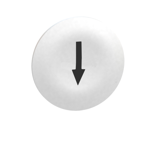 White cap marked arrow for rectangular multiple-headed pushbutton Ø22