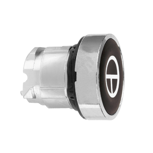 Black flush pushbutton head Ø22 spring return “T”