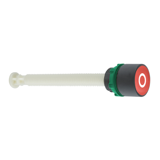 Red flush reset pushbutton Ø22 marked O for 17…120 mm actuation distance