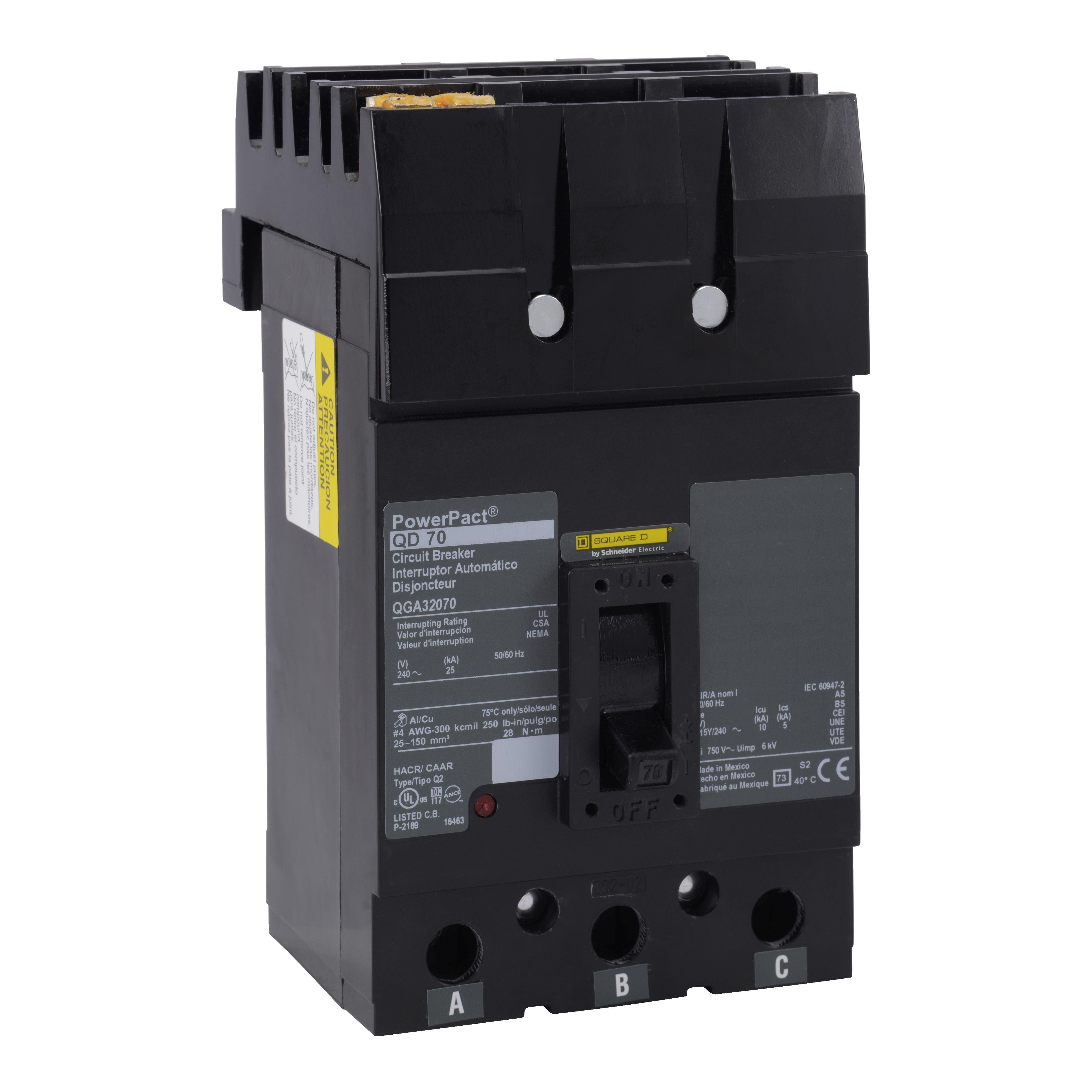 Electrical product information MOLDED CASE CIRCUIT BREAKER 240V 80A