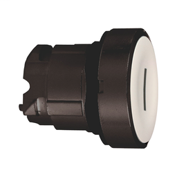 ZB4BA1317 - White flush pushbutton head Ø22 spring return “I”