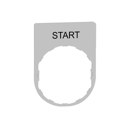 ZBYP2303C1 - Legend plate with start marking color plated white