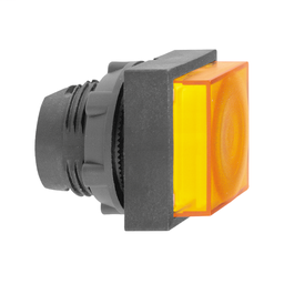ZB5CW153 - Orange squar projecting illum pushbutton head Ø22 spring return for integral LED