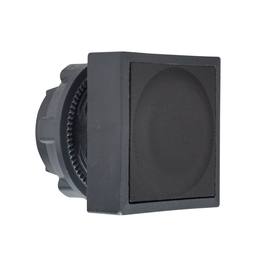 ZB5CH02 - Black square flush pushbutton head Ø22 push-push unmarked