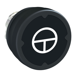 ZB4BC28022 - Pushbutton head for harsh environment – black – with marking