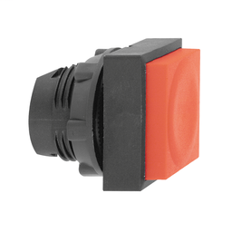 ZB5CL4 - Red square projecting pushbutton head Ø22 spring return unmarked