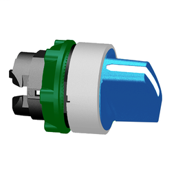ZB5AD406C1 - Blue selector switch head 2 pos return right to le cp white