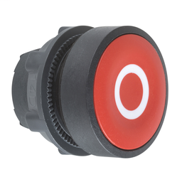 ZB5AA432 - Red flush pushbutton head Ø22 spring return “O”