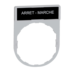 ZBY2166C1 - Legend holder with arret-marche marking color plated white