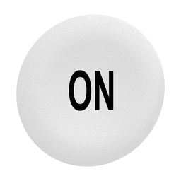 ZBAF141 - White plain cap ON for flush mounted push button