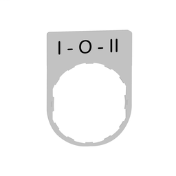 ZBYP2186C1 - Legend plate with i-o-ii marking color plated white