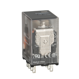 792XBXC-12D - Power relay, Legacy, DPDT, 12A, 12 VDC, clear cover