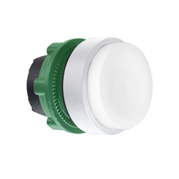 ZB5AL1C1 - White projecting pushbutton head colour plated white