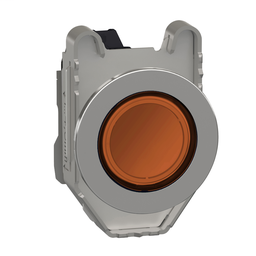 XB4FVG5 - Pilot light flush mounted, metal, orange, Ø30, plain lens with integral LED, 110…120 V AC