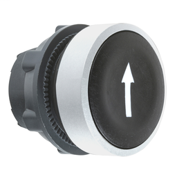 ZB5AA335C1 - Black flush pushbutton head white marked “ARROW” cp white
