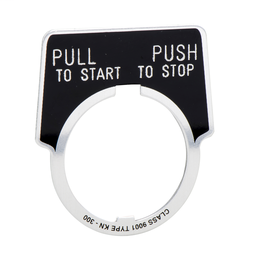 9001KN379 - PUSH BUTTON LEGEND PLATE 30MM T-K