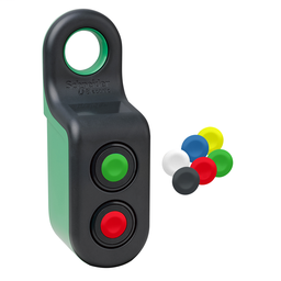 ZBRM22BA0 - Wireless and battery less handy box, 1 double action and 1 simple action buttons