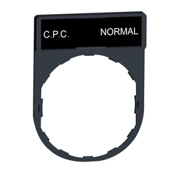 ZBY2265 - Legend holder 30 x 40 mm with legend 8 x 27 mm with marking C-P-C-NORMAL