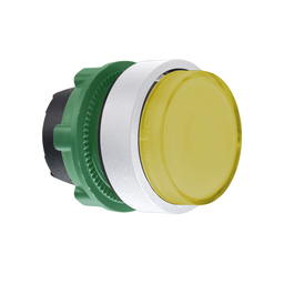 ZB5AH83C1 - Yellow projecting illum pushbutton head for integral LED cp white