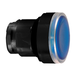 ZB4BH0637 - Blue flush illuminated pushbutton head Ø22 push-push for integral LED