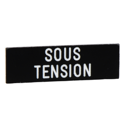 ZBY02126 - Marked legend 8 x 27 mm for legend holder 30 x 40 mm – SOUS TENSION